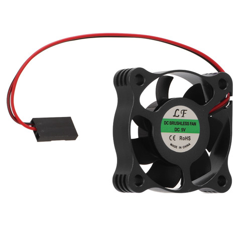 RC Cooling Fan Fast Heat Dissipation Replacement Motor ESC Heat Sink for 1/10 1/12 1/8 RC Car Black