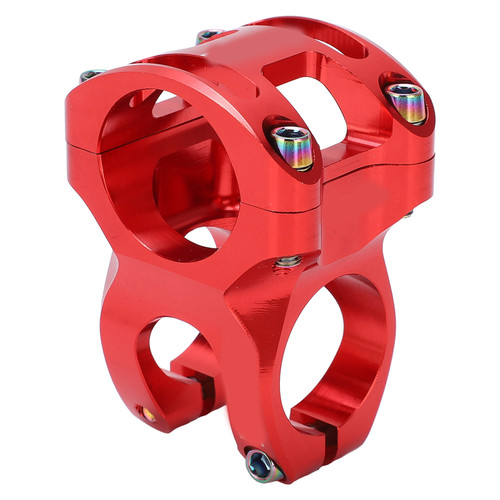 LeBycle Bike Handlebar Stem 31.8mm Short Hollow Mountain Bike Speed Drop Stem CNC Aluminium AlloyRed