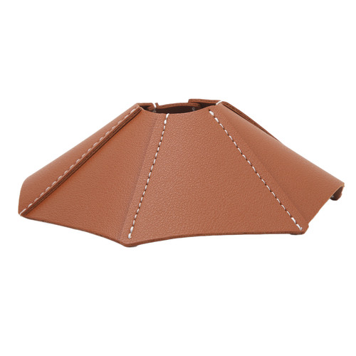 Lamp Shade Leather Brown Shade Cover Patchwork Retro Design Lighting Accessories for Light Bulb Lamp