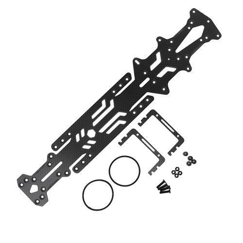 RC Car Carbon Fiber Chassis Narrow Vertical High Traction RC Chassis Plate Battery Holder for YOKOMO YD2 RX 1/10 RC Car Black