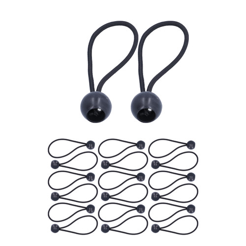 20pcs Elastic Ball Bungee Cords Heavy Duty Stretch Rope with Ball Ties for Canopies Tarps