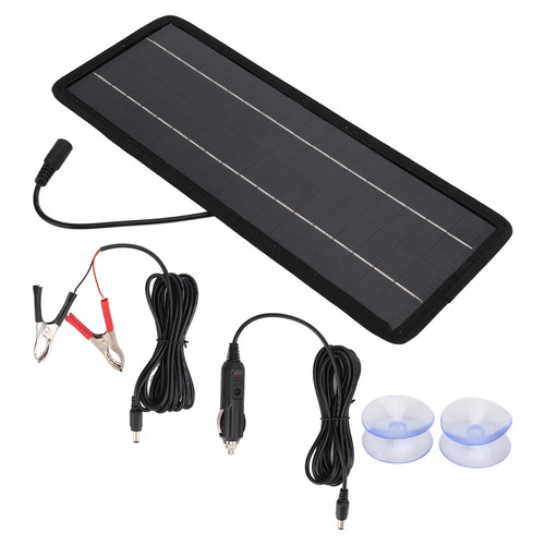 4.5W 12V Solar Car Battery Charger Polysilicon Solar Panel for Cars Boat Automobiles Converting 12V Battery to 5V