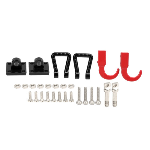 RC Car Trailer Metal Towing Buckle Tow Hooks D Shackles for Tamiya CC01 1/10 RC Crawler Upgrade PartsBlack