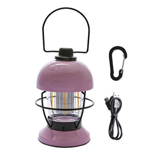 2000mAh LED Camping Lantern Retro Rechargeable Camping Lights Portable Tent Lamp for Outdoor Camping Hiking Emergency
