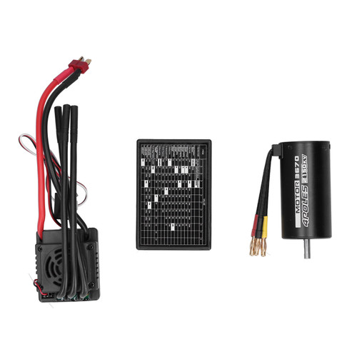 3670 2150KV Brushless Motor 120A ESC+Programmer Card Set for 1/8 Remote Control Car