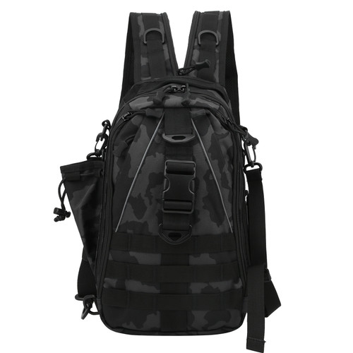 Backpack Knapsack Shoulder Messenger Bag Fishing Mountaineering Outdoor Lure Bagblack camouflage