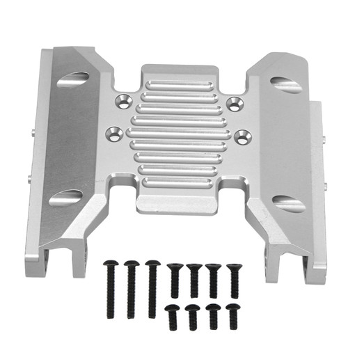 RC Car Gear Box Plate Black Anodized CNC Machining Aluminum Alloy Easy Replaceable RC Accessories for SCX6 for 1/6 Silver