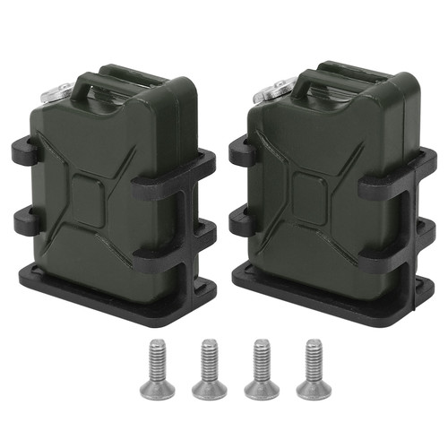 1 Pair RC Car Simulated Fuel Tank Mount Mini Oil Can for 1/8 1/10 RC Crawler Car Decoration Accessory Dark Green