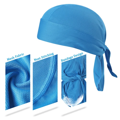 Bicycle Sweat-wicking Cap UV Protection Face Mask Sun-Protective Neck Gaiter Cycle Headscarf Headband Quick-dry Pirate Hat for Outdoor