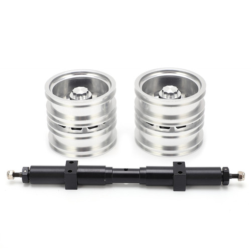 Metal Unpowered Rear Axle Metal Rear Wheel Hub for Tamiya 1/14 Tractor Semi Trailer Truck140mm Axle Length