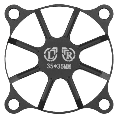 Motor Cooling Fan Cover Aluminum Alloy Heat Dissipation Fan Protective Cover for RC Car Black