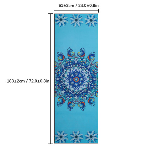 Yoga Mat Print Qucik Dry Non-Slip Foldable Yoga Towel Fitness Blanket