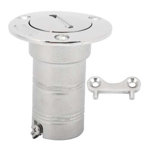 Stainless Steel Deck Funnel Water Oil Inlet Fill Filler Port Boat Gas Fuel Tank Cover Part38MM