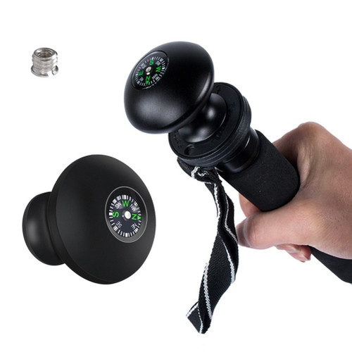 Trekking Pole Tips Hiking Sticks Ends with Compass Walking Poles Tip Replacement Accessory