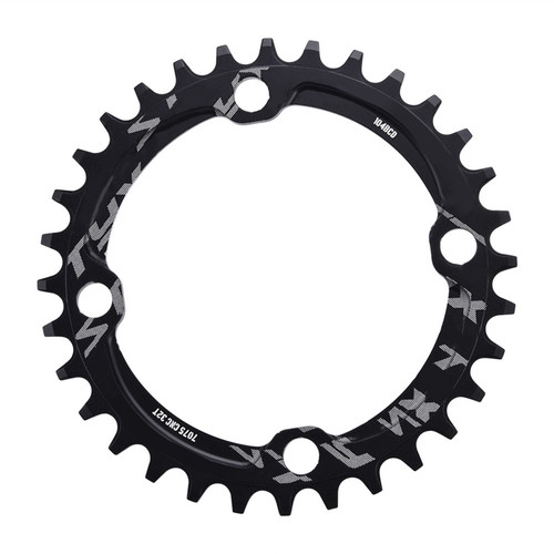 32/34/36/38T BCD 104 Mountain Bike Steel Single Crank Chain Ring Repair Parts (Black 32T)