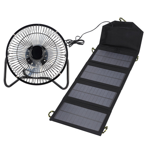 7W 5.5V Outdoor Camping Solar Power Folding Bag Phone Charger with Cable