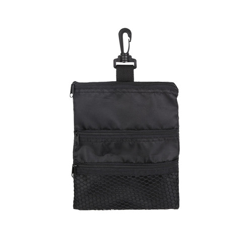 Portable Golf Ball Accessories Multi Pocket Black Zipper Handbag Bag