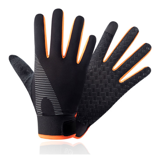 Riding Gloves Summer Ice Silk Absorbing Sweat UV Protection Outdoor Sports Gloves for Mountaineering Cycling L