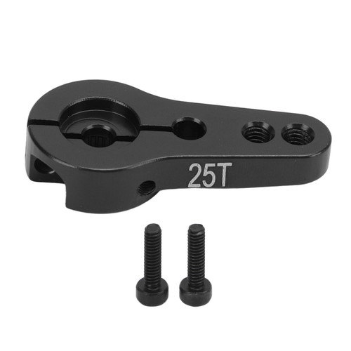 Aluminum Servo Horns Adjustable 25T Spline M3 Thread Steering Servo Arm for AXI90075 AXI90104 AX90058 RC Car Black