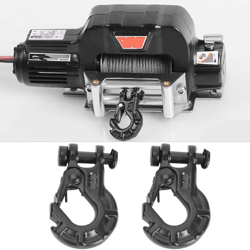 Remote Control Trailer Hook, 2PCS Durable Metal Winch Hook Trailer Hook Replacement for 1/10 TRAX4 Axial SCX10 90046 90047 RR10 Car Model Accessories