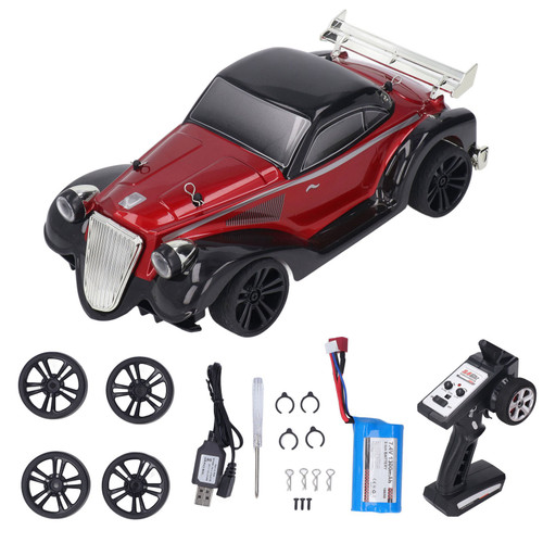 SCY16302 1/16 Electric 4WD Flat Running Drift Car Remote Control High Speed Drift Car for Over 14 Red Single Battery