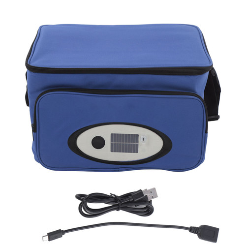 Solar Insulated Bluetooth Speaker Ice Pack 5 Modes USB LED Speaker Travel Cooler Bag Backpack for Picnic Blue