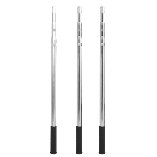 3Pcs 8mm Stainless Steel Harpoon Rod Diddle Net Stick Fishing Tackle 1.5M Length Three Sections