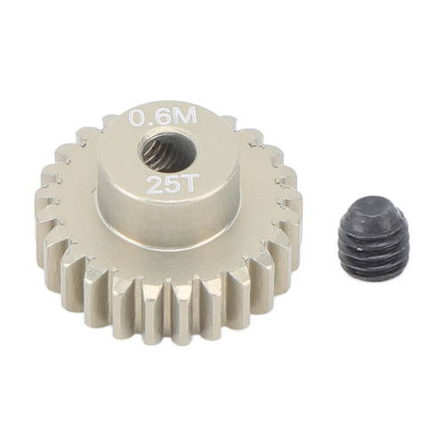 Pinion Gear Aluminum Alloy 3.175mm 0.6M High Strength Universal Fit for 1/8 1/10 RC Crawler Car 25T