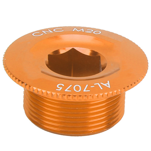 2pcs Crank Cover Screw Cap Aluminum Alloy M20 Mountain Bike Bicycle Crank CoverGold