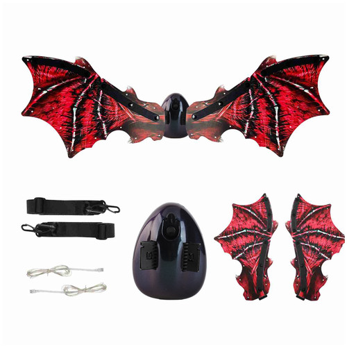 Electric Wing Accessory for Kids Boys DIY Assembly with LED Light Sound Effects for Parties Birthdays Role Play