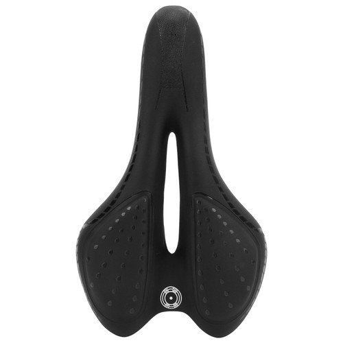 Mountain Bike Saddle Comfortable PU Leather Breathable Mountain Bike Saddle SeatBlack