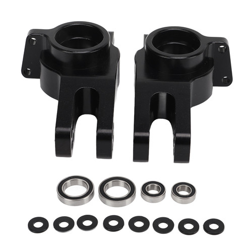 2Pcs RC Car Rear Hub Aluminium Alloy High Strength Stable Exquisite Pure Color RC Rear Axle Carrier for ARRMA 1/7 1/8 Black