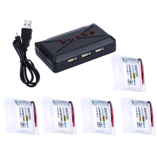 RC Car Airplane Helicopter Models 3.7V 1200mAh Lipo Battery With Charger(5pcs Battery)