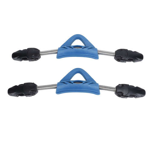 2PCS Diving Spring Fin Strap Stainless Steel Diving Fin Heel Strap with Quick Release Buckles for Scuba Diving Blue S