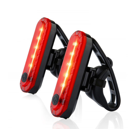 2 Pack Rear Bike Tail Light for Mountain Bike Ultra Bright USB Rechargeable  Taillights Red High Led