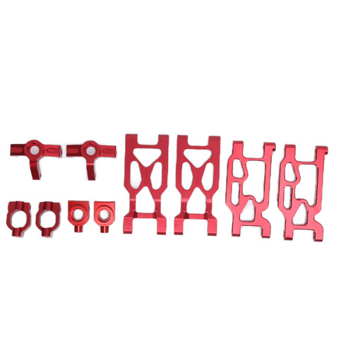 RC Swing Arms Set Aluminum Alloy Replacement Front Rear Suspension Arms Accessories for 1/10 RC CarRed