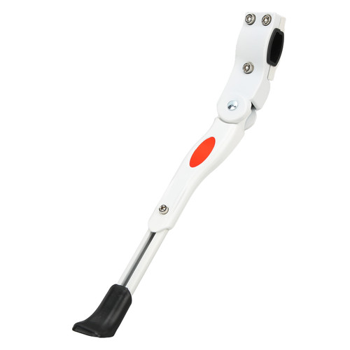 Bike Kickstand Aluminium Alloy Adjustable Wear Resisting Plastic Mat Inside Enhanced Stability Bicycle KickstandWhite