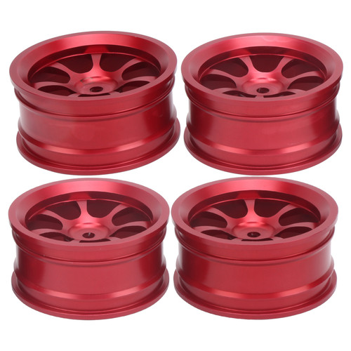 4Pcs RC Wheel Hub Replacement Upgrade Parts Fit for WLtoys 1/18 Remote Control Car Red