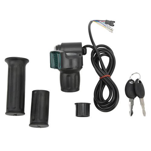 Electric Bike Twist Throttle Grip Set Universal Speed Governer with Display Right Half Grip for Electric Vehicles