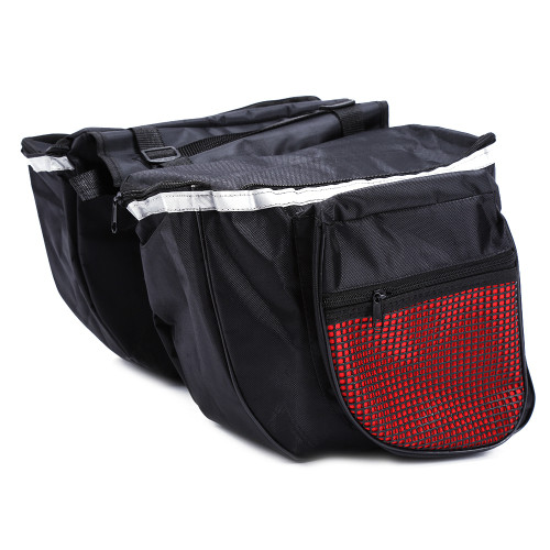 25L Cycling Bicycle Bike Rack Back Rear Seat Tail Carrier Trunk Double Pannier Bag