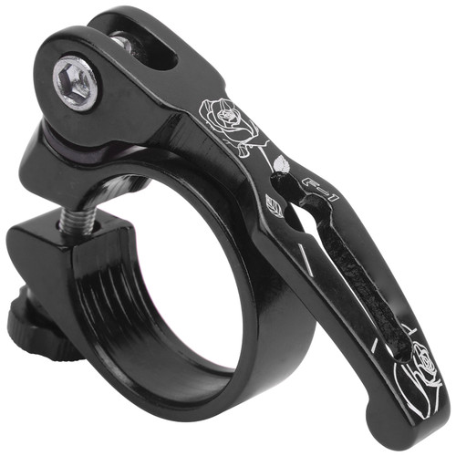 31.8MM Bike Seat Clamp Aluminum Alloy Quick Release Mountain Road Bike Seatpost ClampBlack