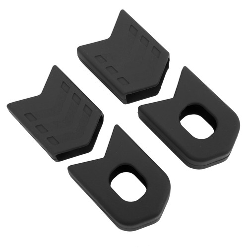 4pcs MTB Road Bike Crank Arm Protector Cover Crankset Cap Protector Silicone Crank BootsBlack