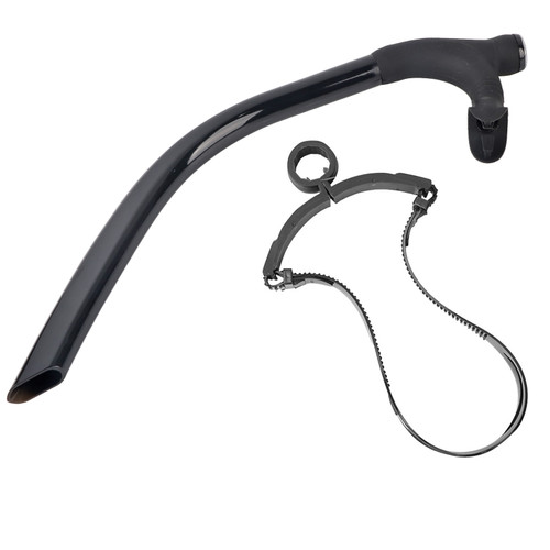 Silicone Swimming Front Breathing Tube Training Professional Adults Snorkel Diving Tube(Black)