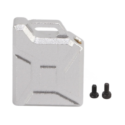 Aluminum Alloy Simulation Fuel Tank RC Car Decoration Accessories for Axial SCX24 AXI90081 1/24Silver