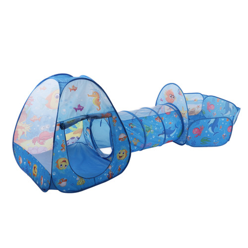 Kids Play Tent Set 3 In 1 Kids Play Tent with Crawl Tunnel Ball Pit for Indoor Outdoor Activities