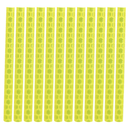 12Pcs Bicycle Wheel Spoke Reflector Strip Mountain Bike Spoke Reflective Wraps TubesYellow