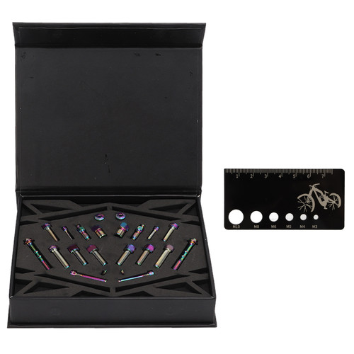 RISK M7000 M8000 Titanium Alloy Fixing Screws Set SLX Oil Disc Brake for Mountain Bike BicycleColorful