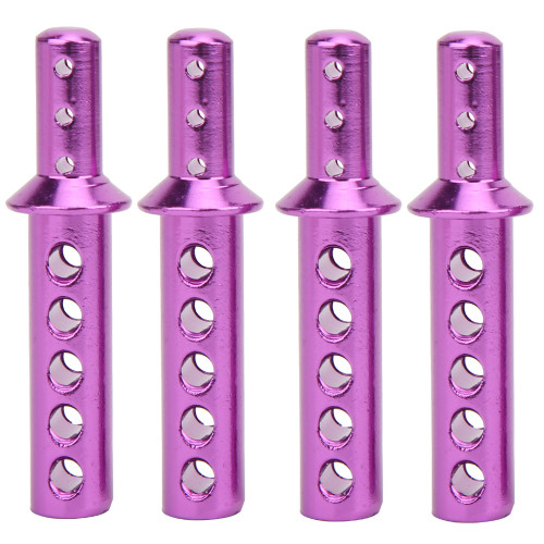 4Pcs Aluminium Alloy RC Shell Column Replacement Fit for HSP 94111 94108 94188 1/10 RC CarPurple