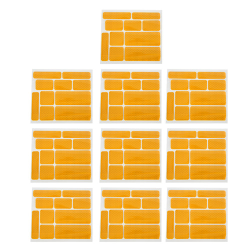 10Pcs Bike Chainstay Protector Scratch Resistant DIY Wear Resistant Scratch Proof Bike Chain Frame Protection Sticker Yellow
