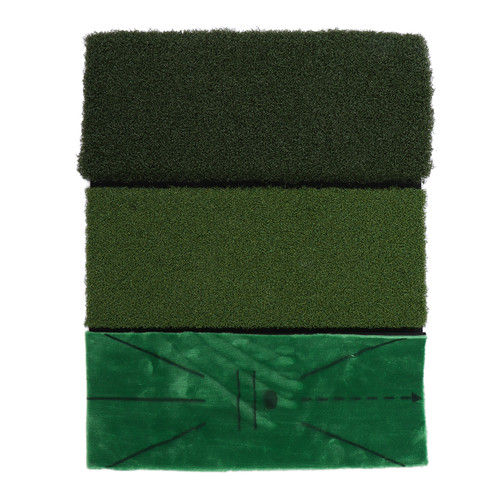 3 in 1 Golf Training Mat Artificial Lawn Grass Golf Practice Hitting Pad for Outdoor Sport